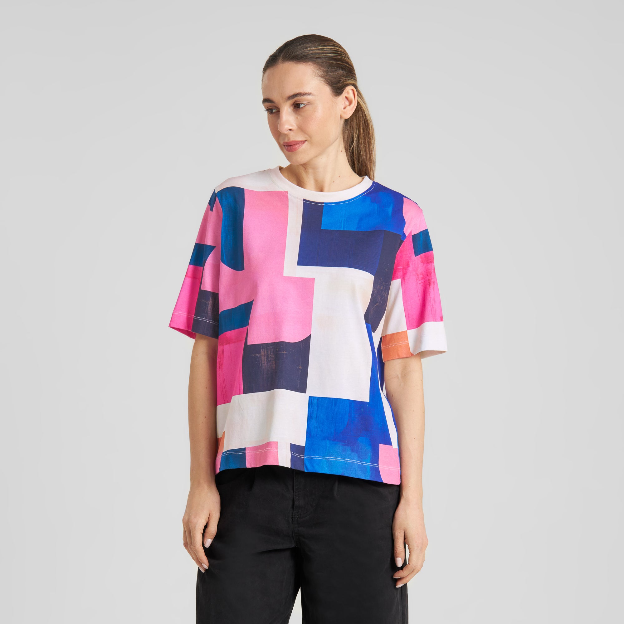 Camiseta Dedicated Vadstena Abstract Block Multi Color