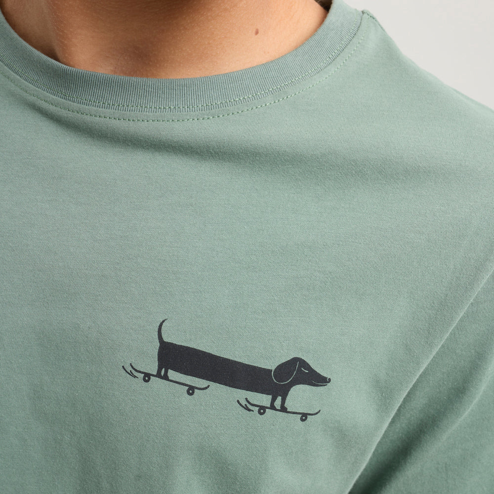 Camiseta Hydroponic Dachshund Verde