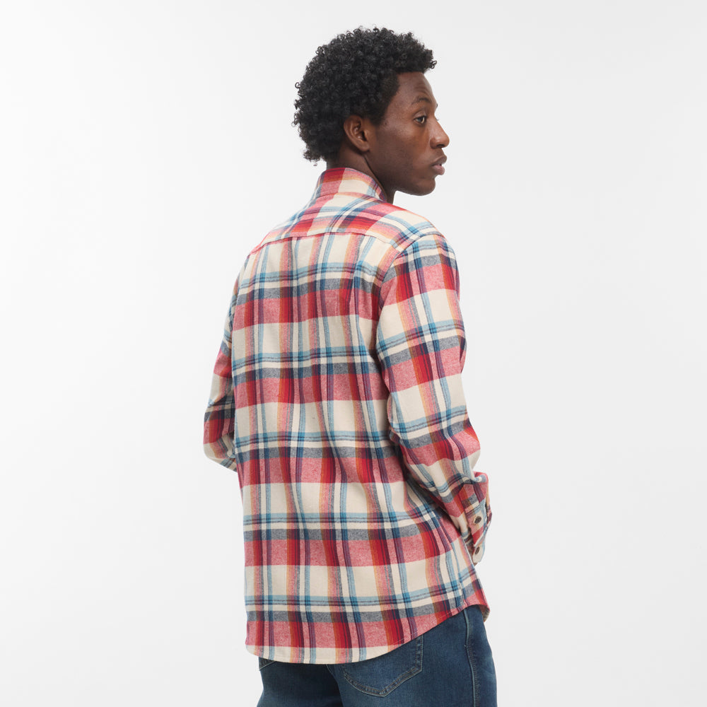 Camisa Hydroponic Sullivan Ecru Red Blue Check