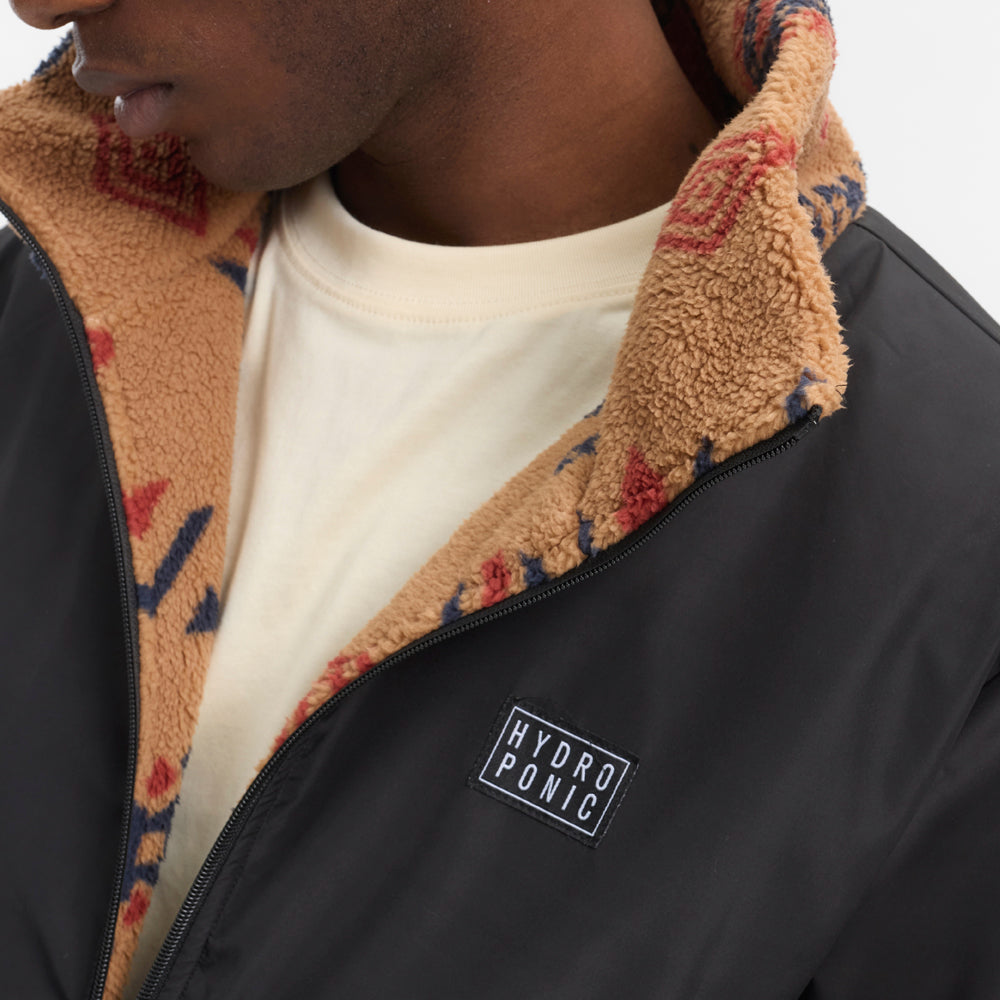 Forro Polar Hydroponic Lobo Brown Aztec Black