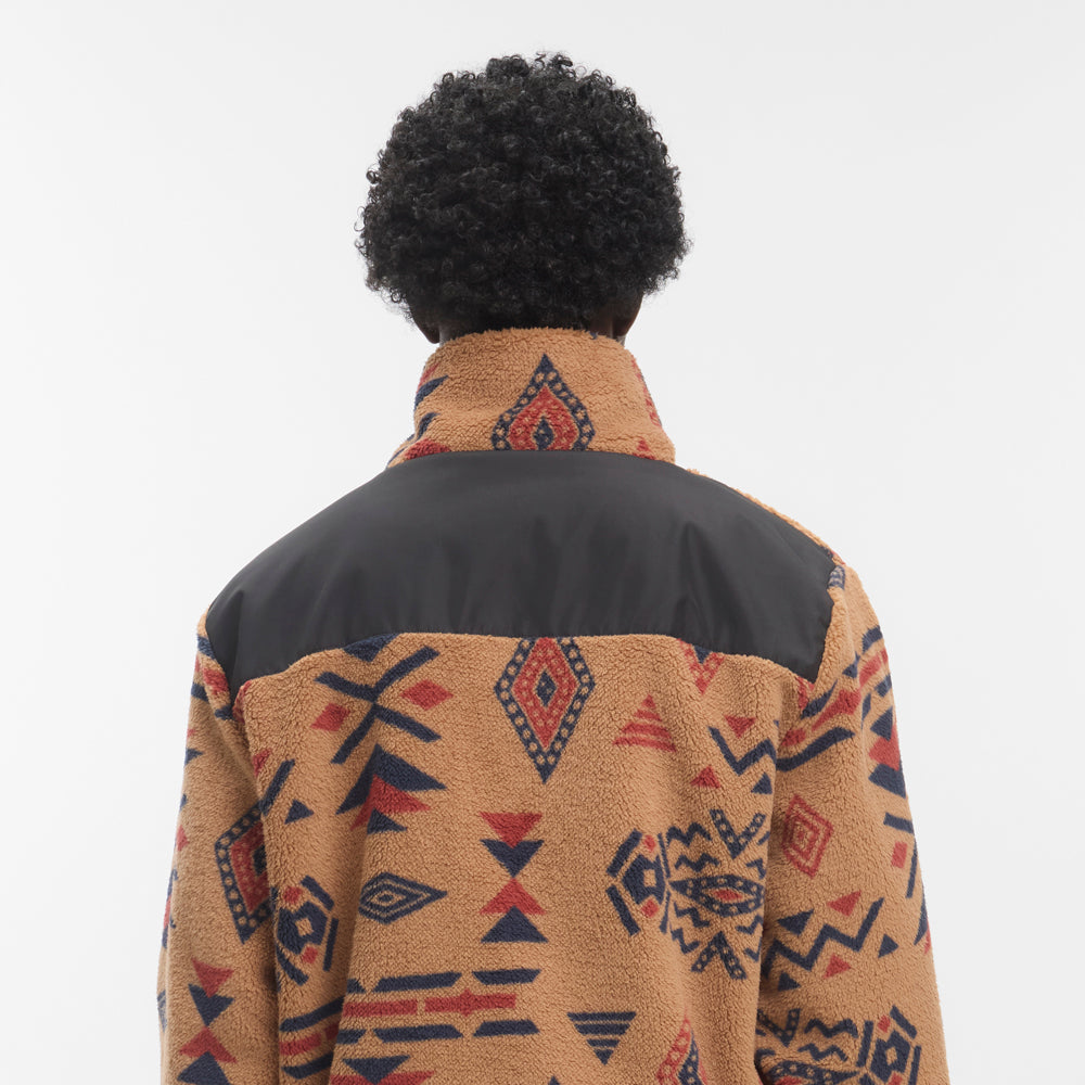 Forro Polar Hydroponic Lobo Brown Aztec Black