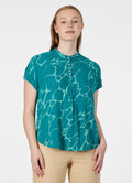 Blusa Ragwear Coraline print Teal green