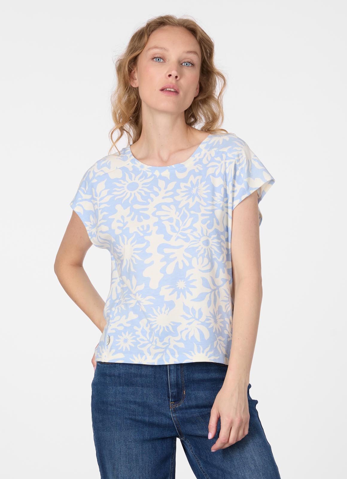 Camiseta Ragwear Grateen print Arctic blue