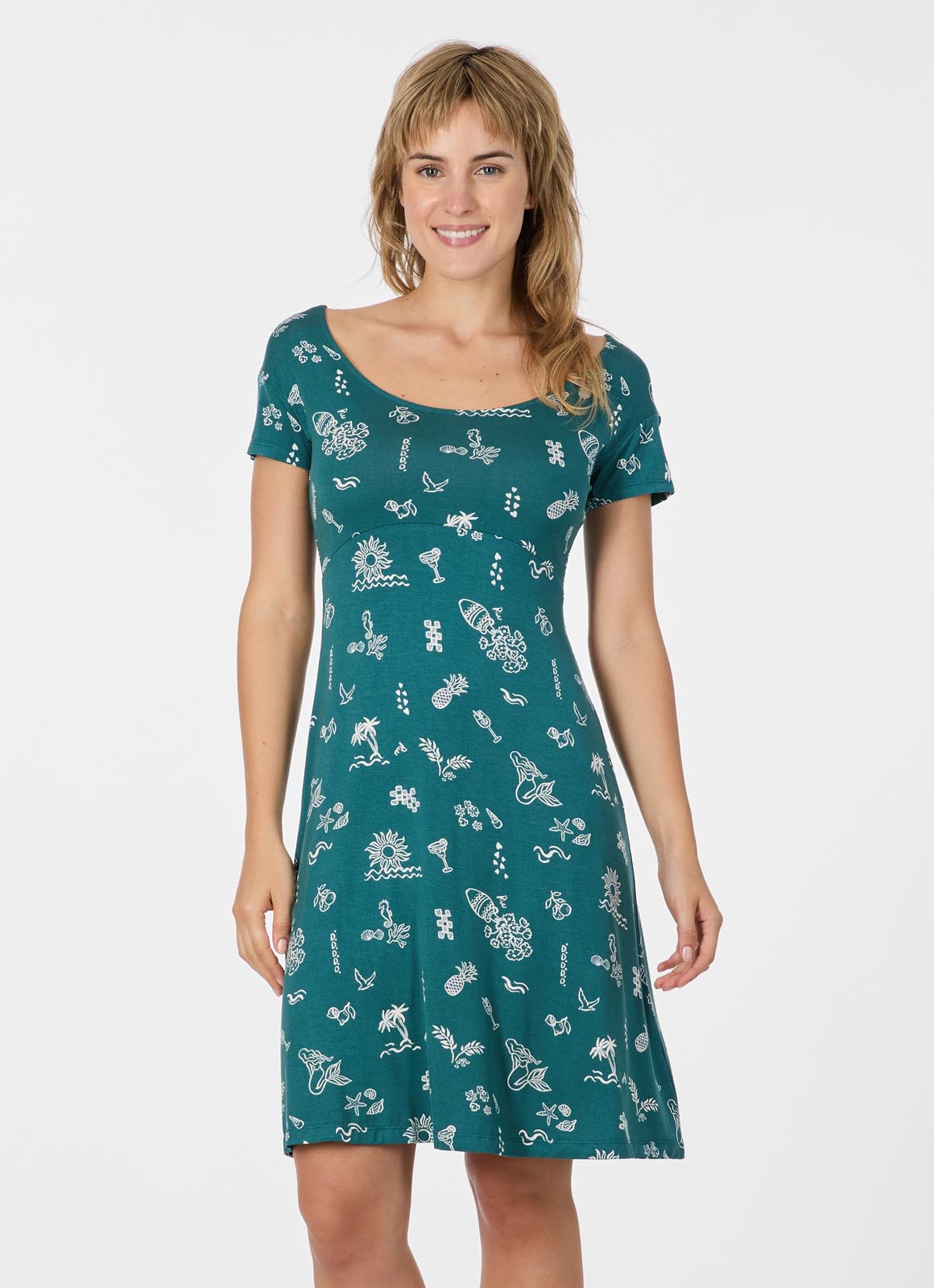 Vestido Ragwear Lunngo dress print Ocean green