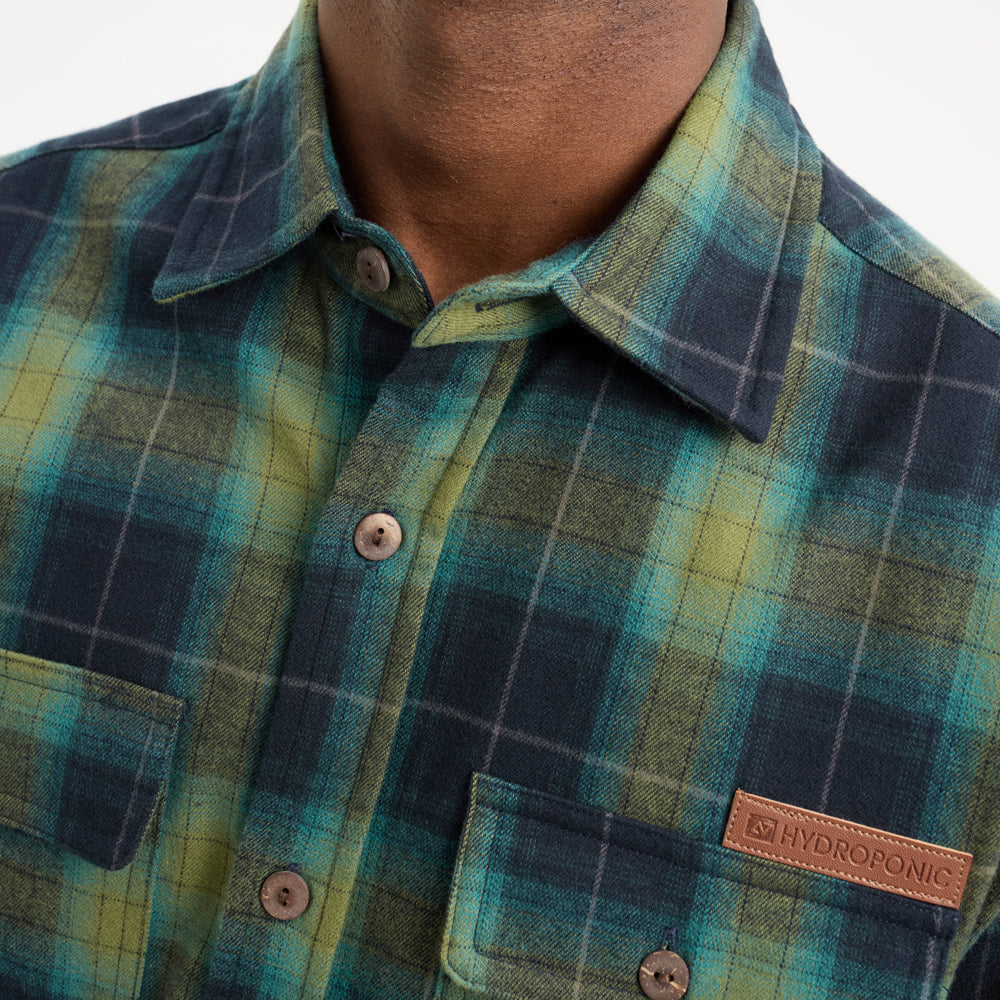 Camisa Hydroponic Origin Green Navy Check