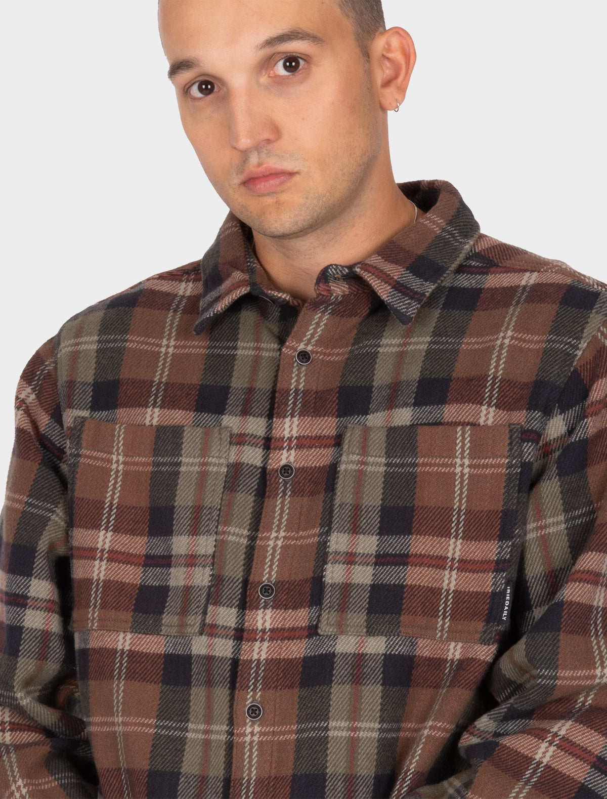Camisa Iriedaily Chillax Lumber Olive
