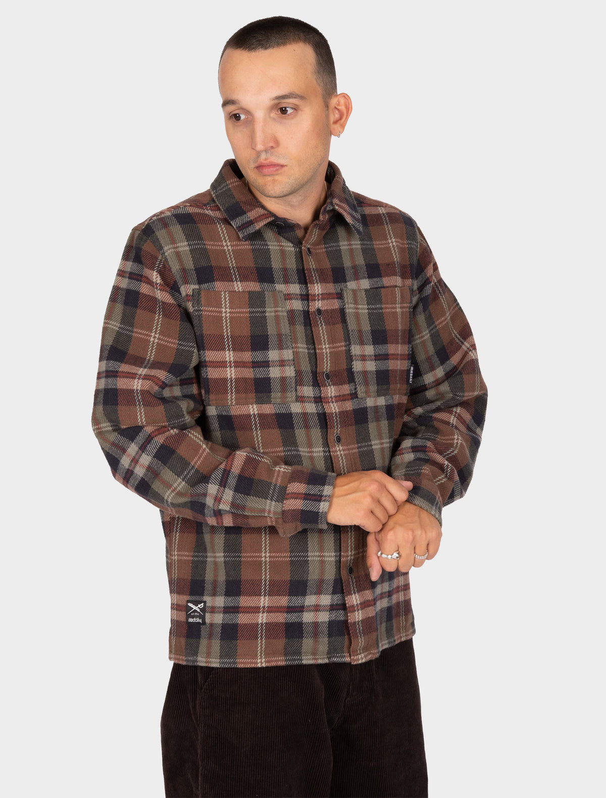 Camisa Iriedaily Chillax Lumber Olive