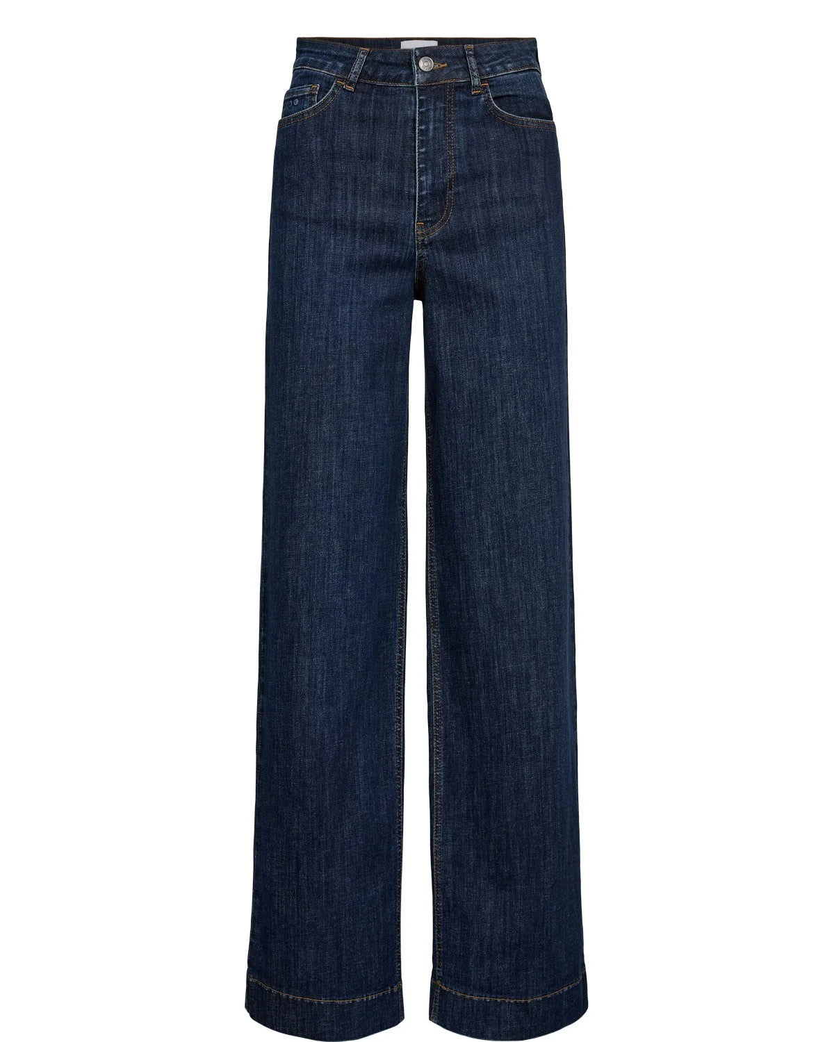 Pantalones Nümph Nuparis HR Wide Dark Blue Denim