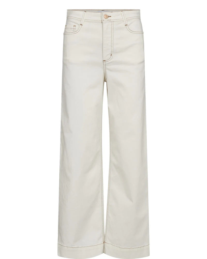 Pantalón Cropped Twill Nümph Nuparisan Cloud Dancer