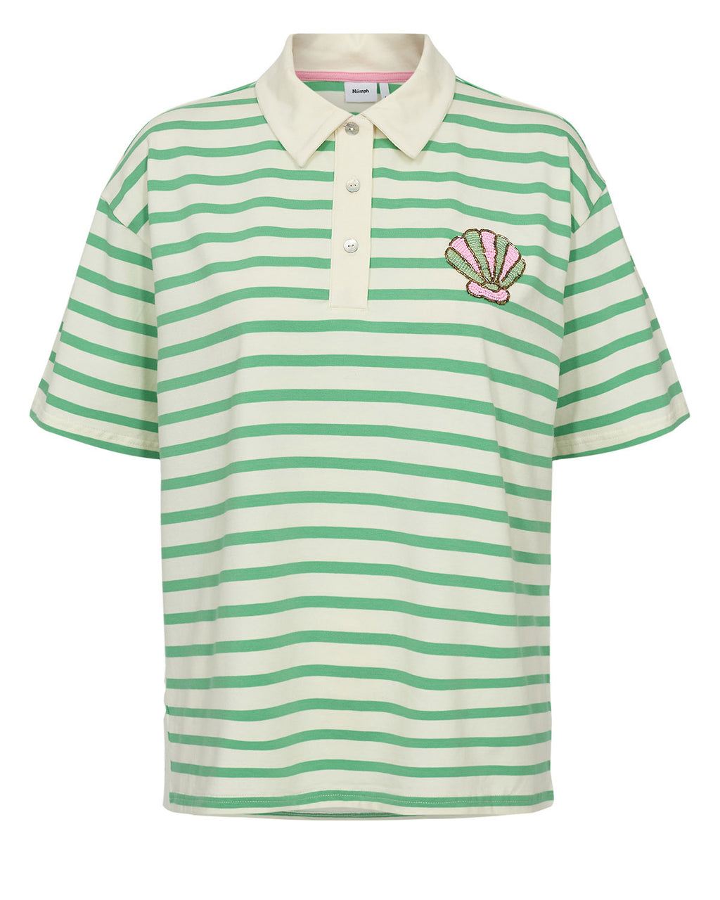 Polo de rayas Nümph Nuhydra Verde