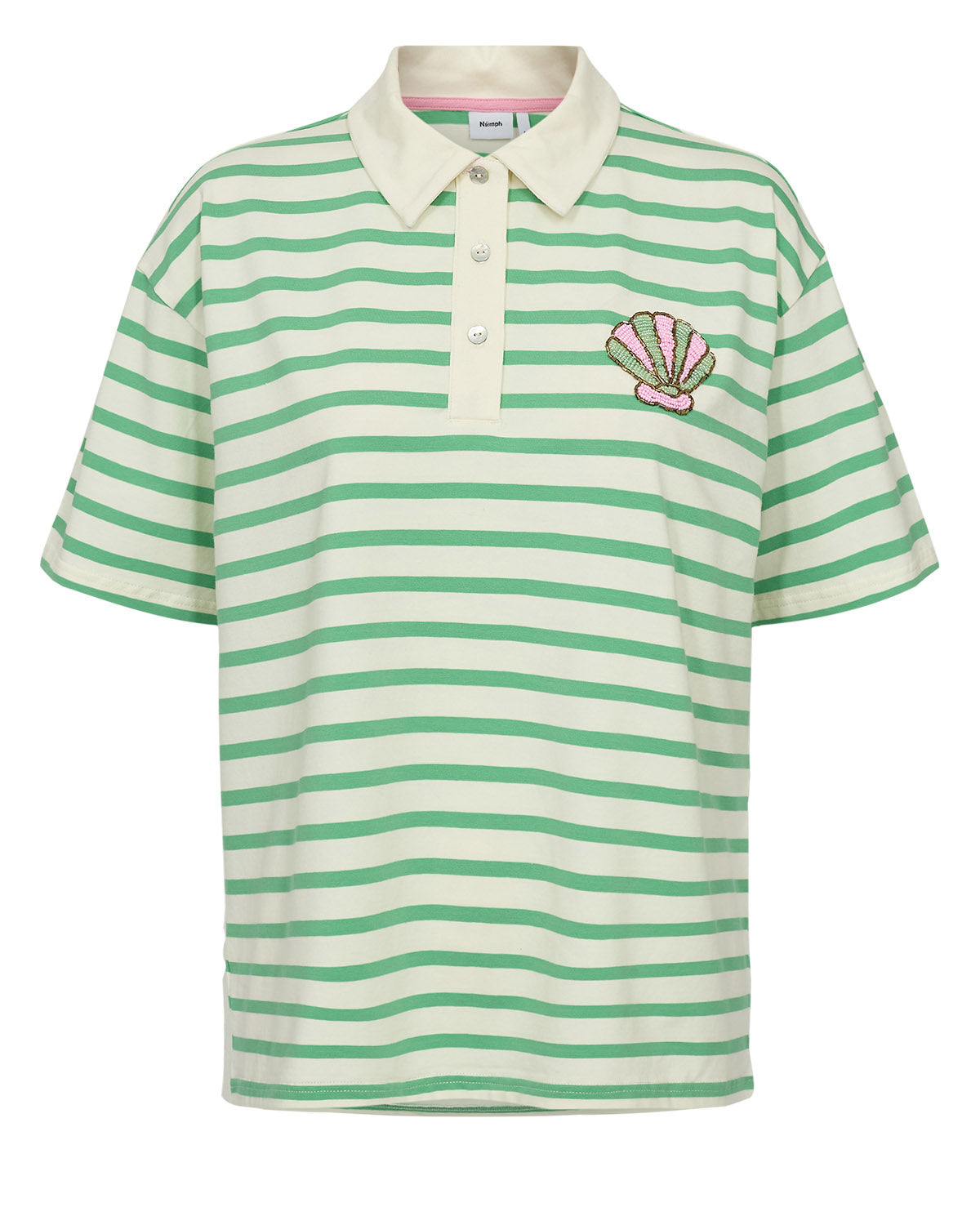 Polo de rayas Nümph Nuhydra Verde