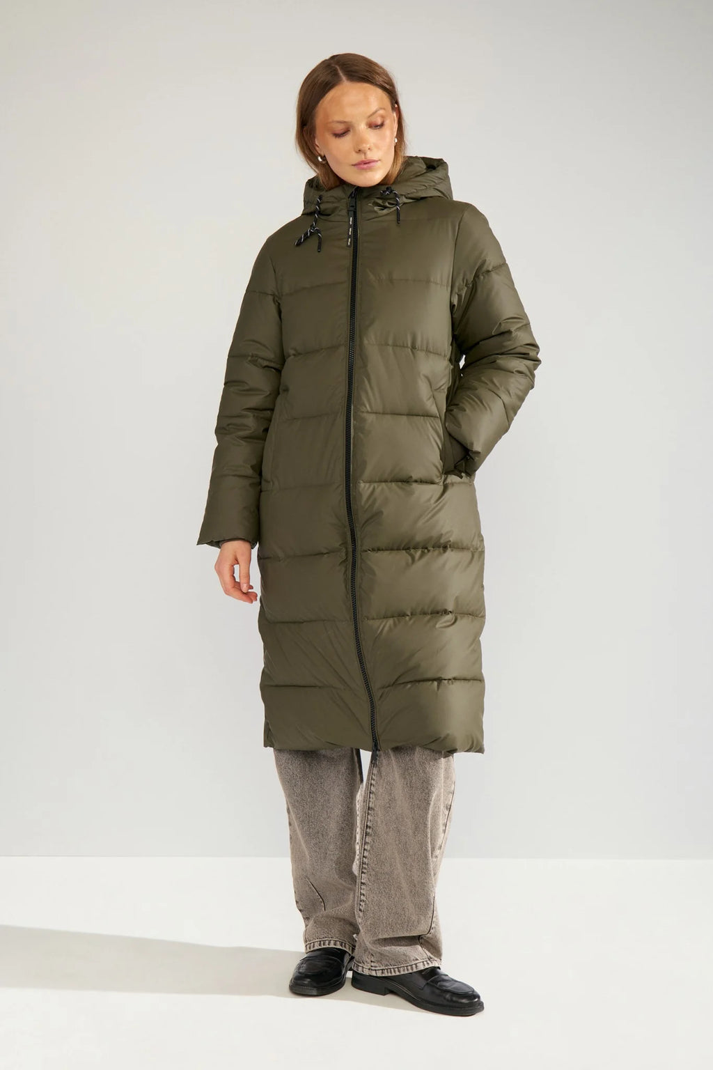 Chaqueta Nümph Nuarven Long Puffer Forest Night