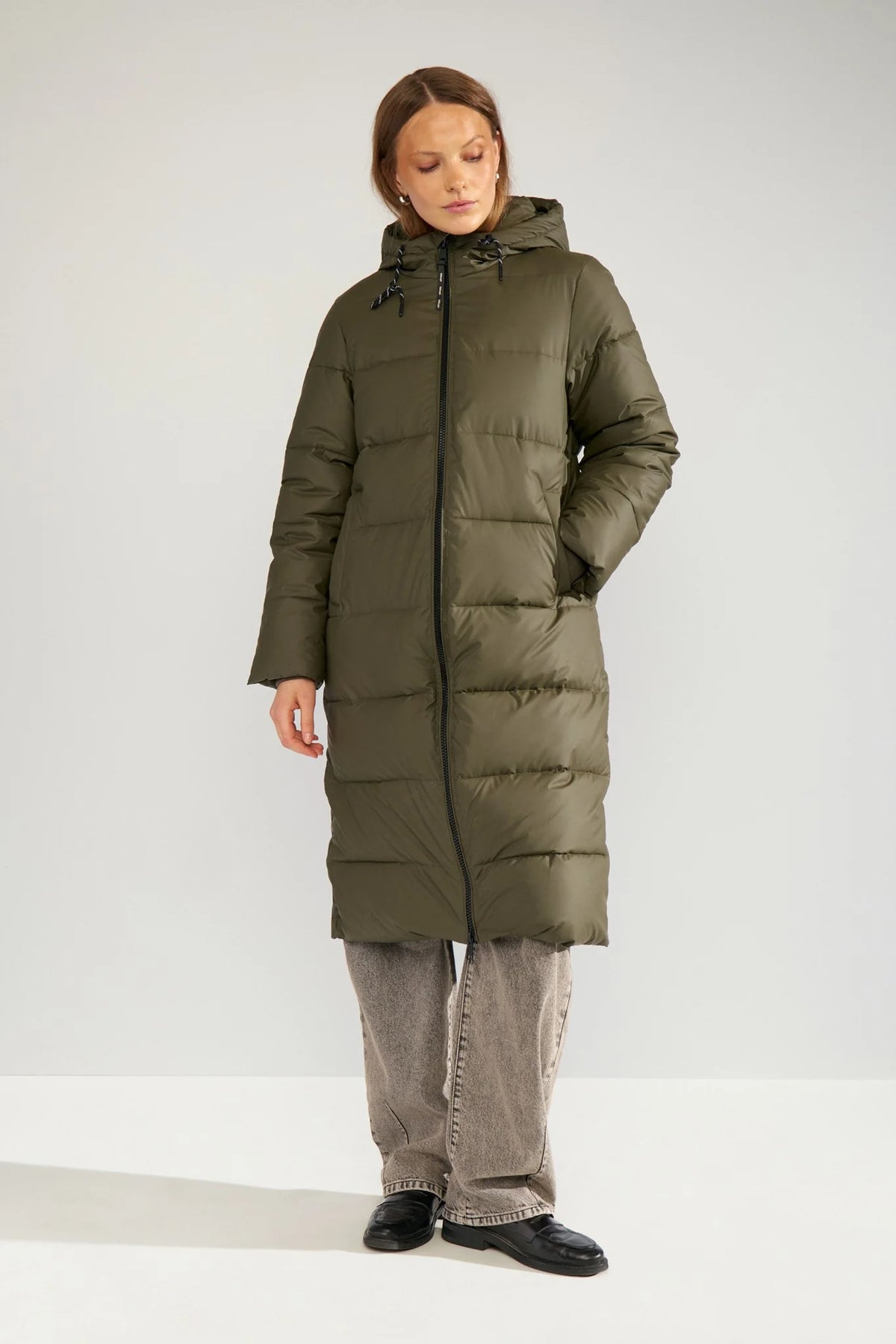 Chaqueta Nümph Nuarven Long Puffer Forest Night