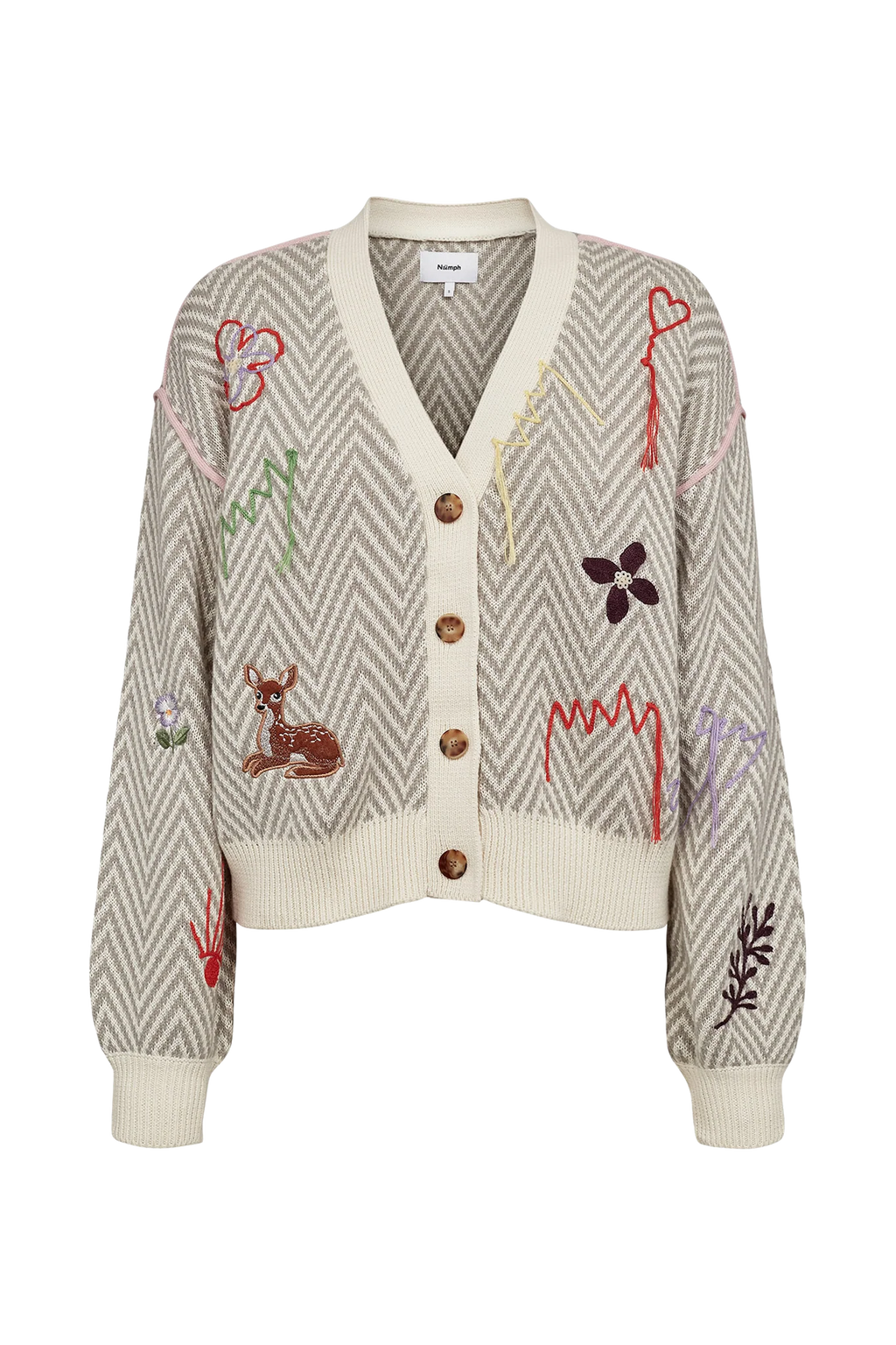Cardigan Nümph Nuravissi Light grey melange