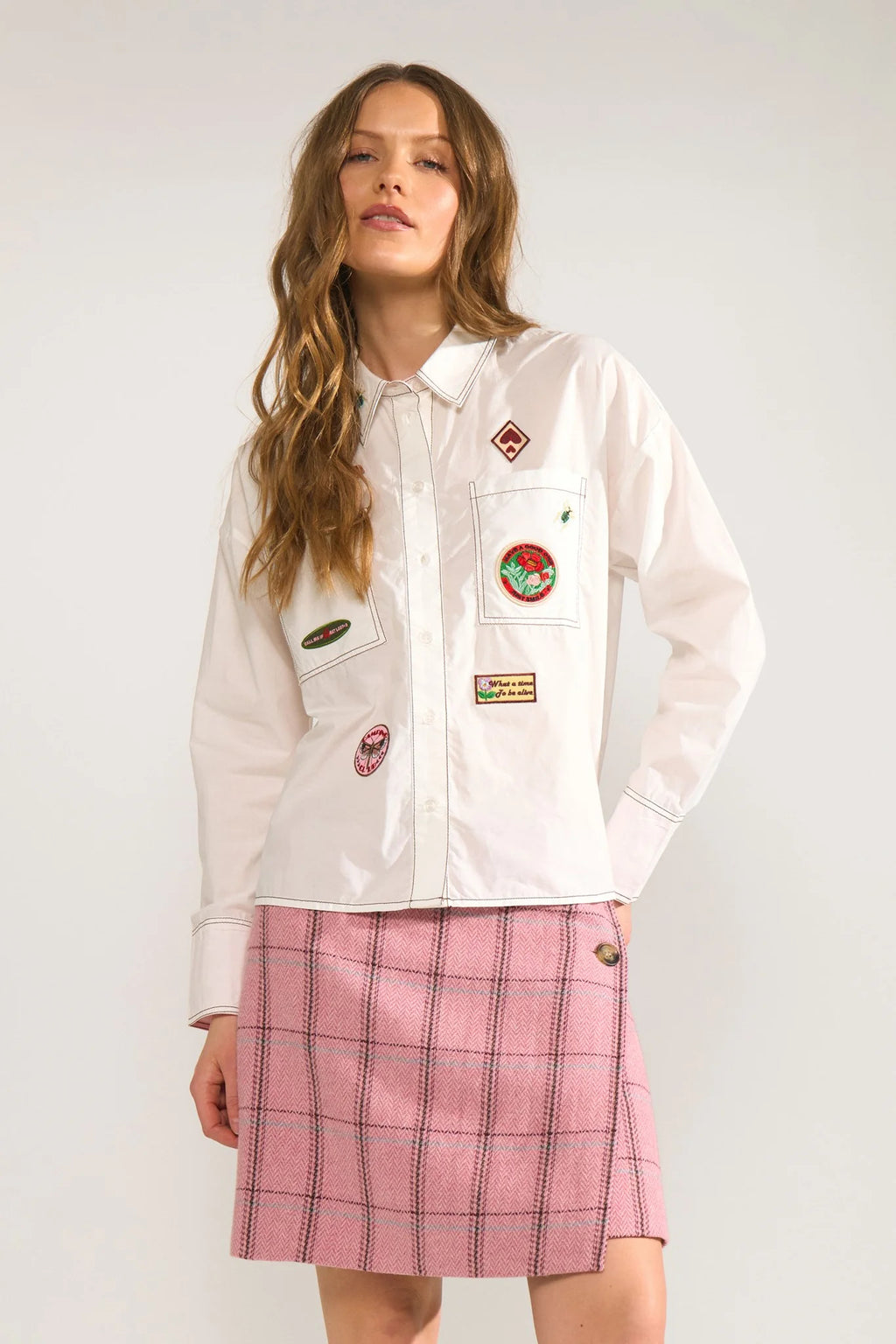 Blusa Nümph Nubadge Bright White