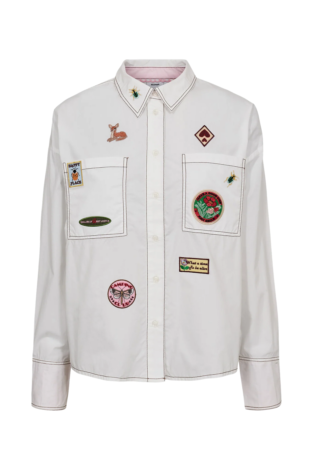 Blusa Nümph Nubadge Bright White