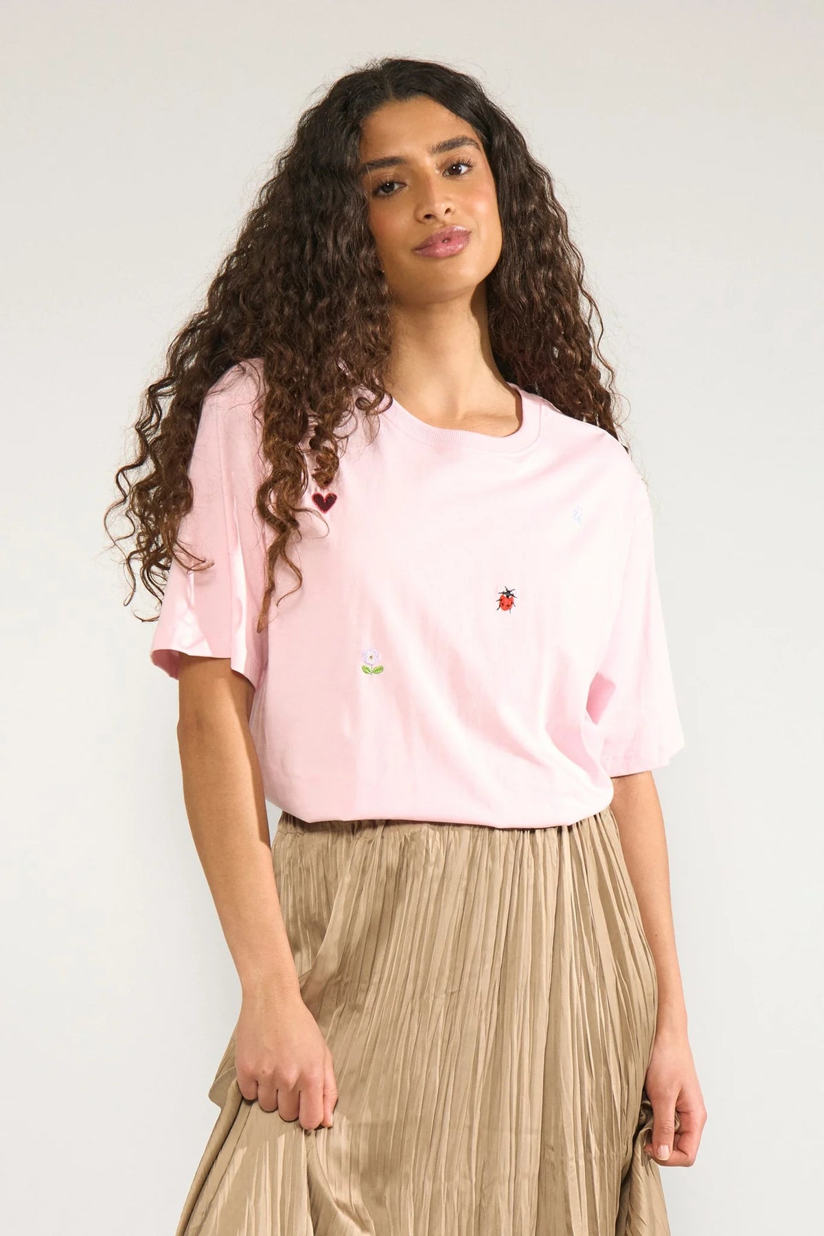 Camiseta Nümph Nutenia Boxy Pink lady
