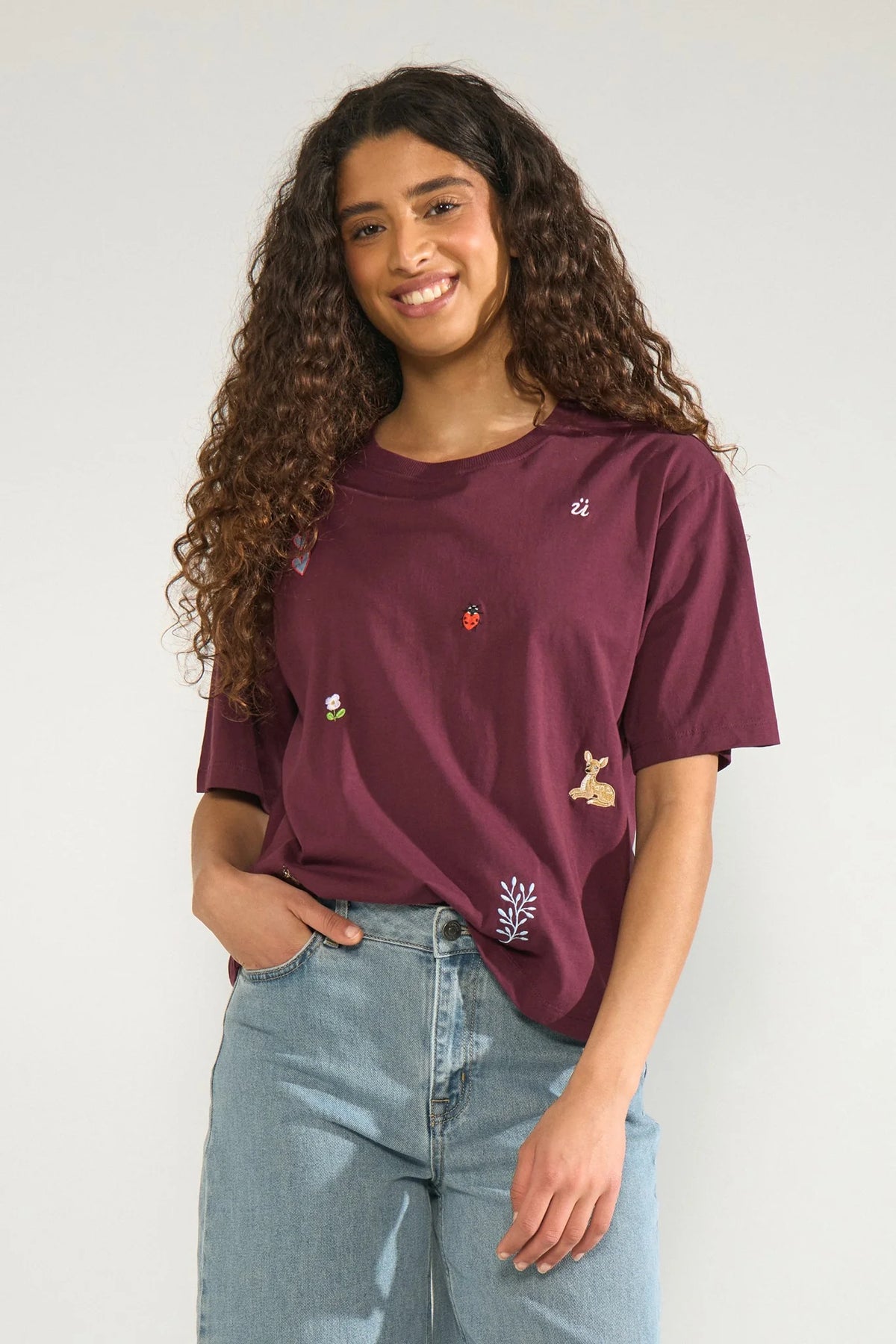 Camiseta Nümph Nutenia Boxy Fig