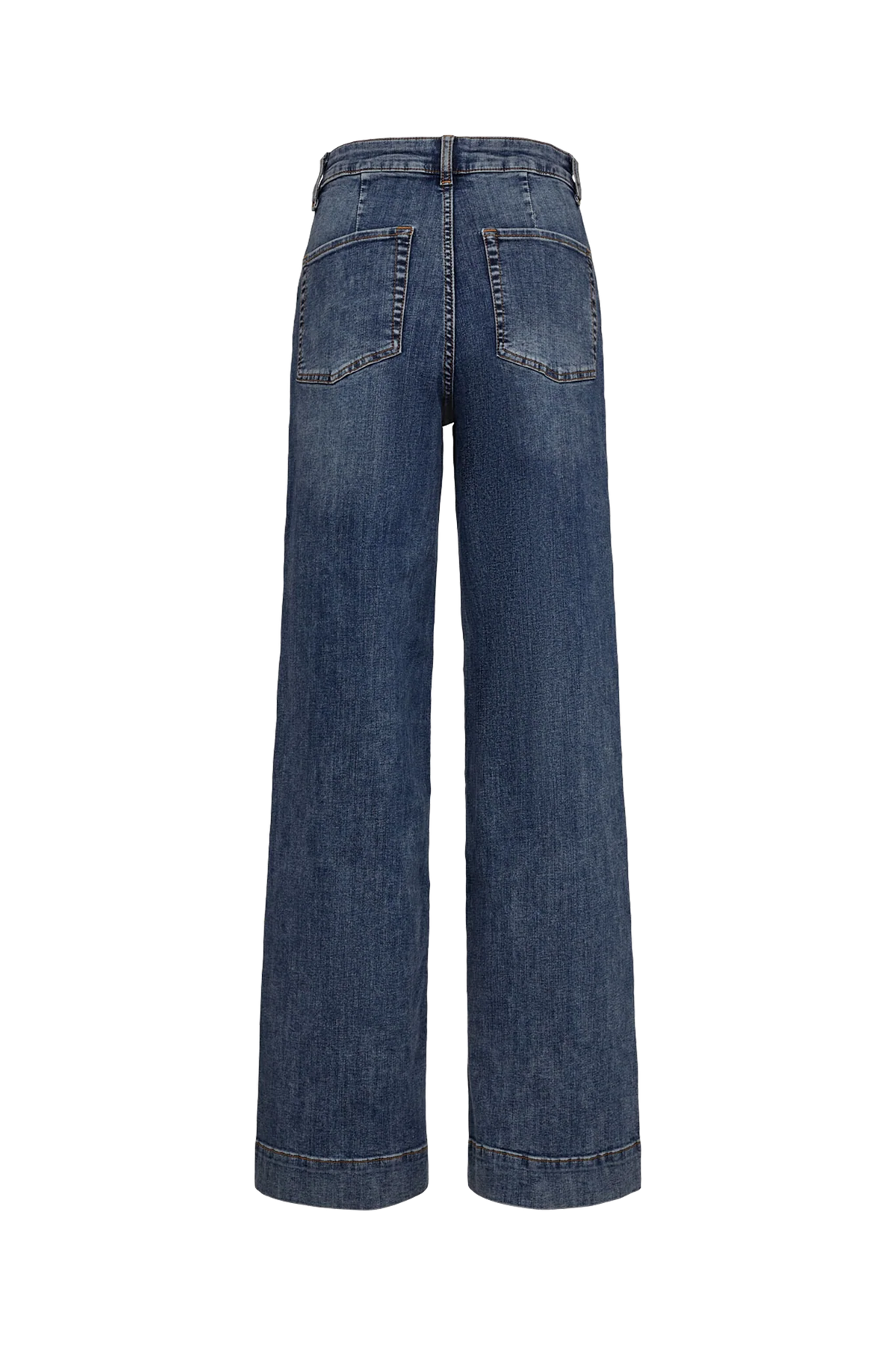 Pantalones Nümph Nuparis HR Wide Medium Blue Grain Denim