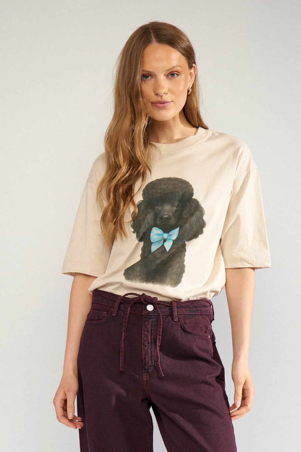 Camiseta Nümph Nutova Oversize Gray Morn