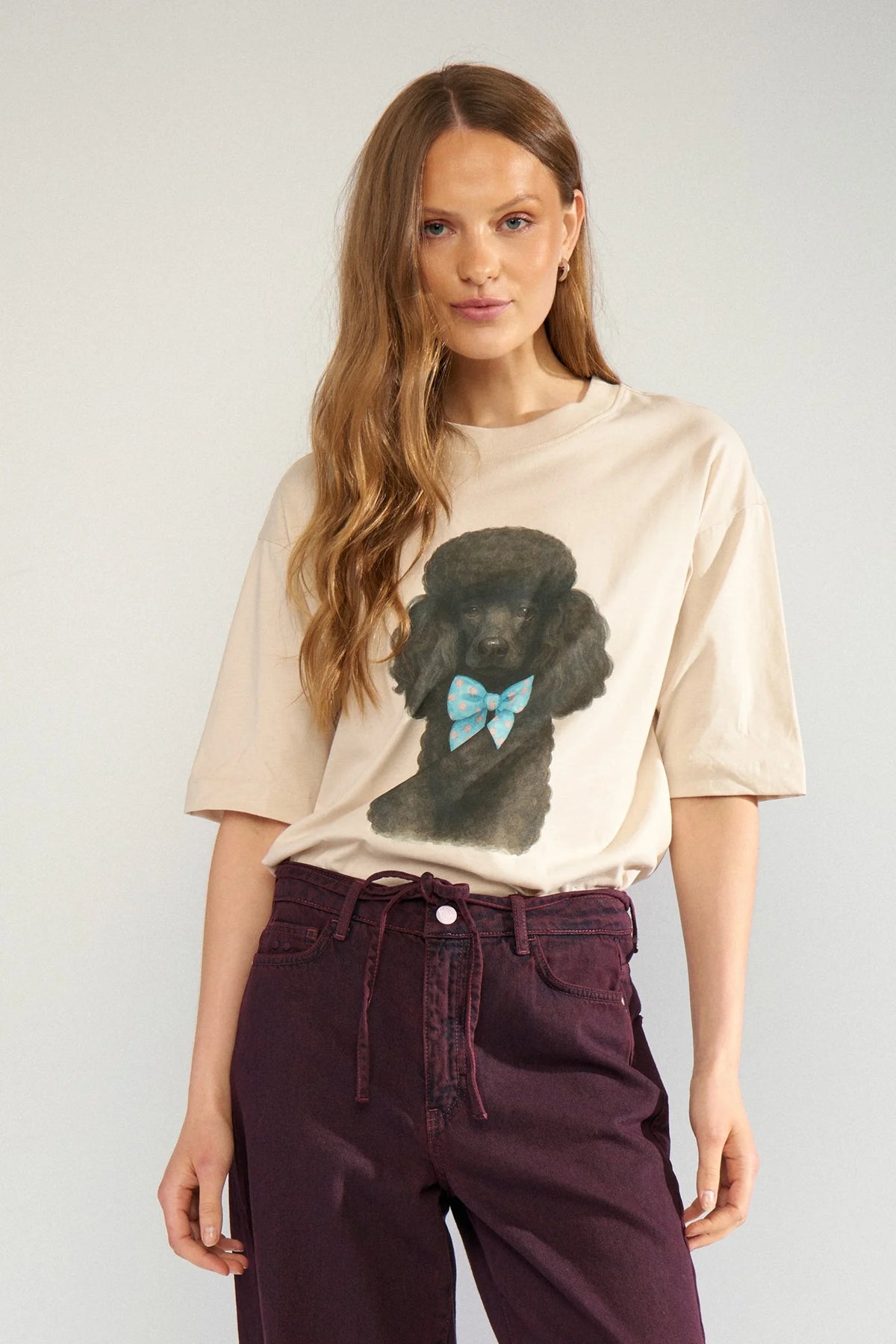 Camiseta Nümph Nutova Oversize Gray Morn