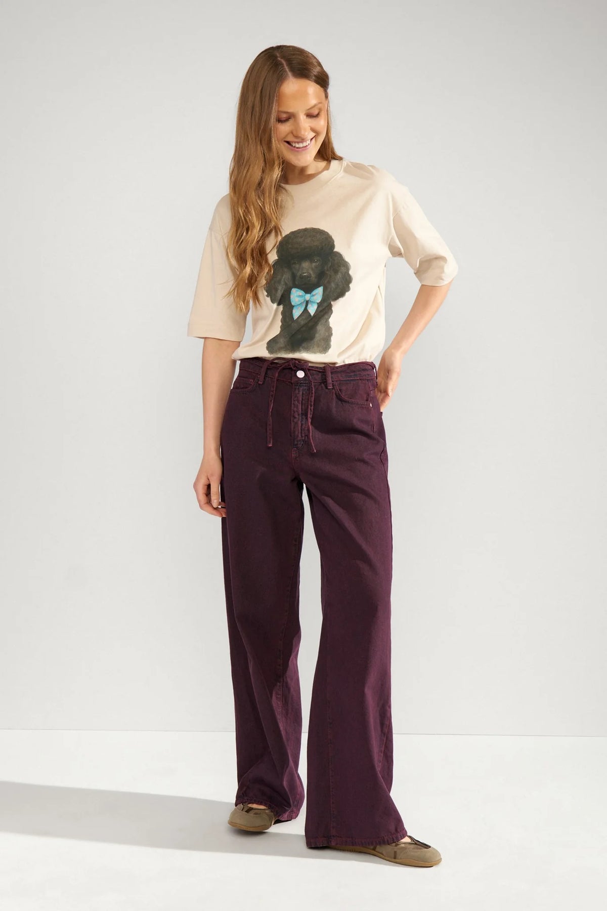 Camiseta Nümph Nutova Oversize Gray Morn
