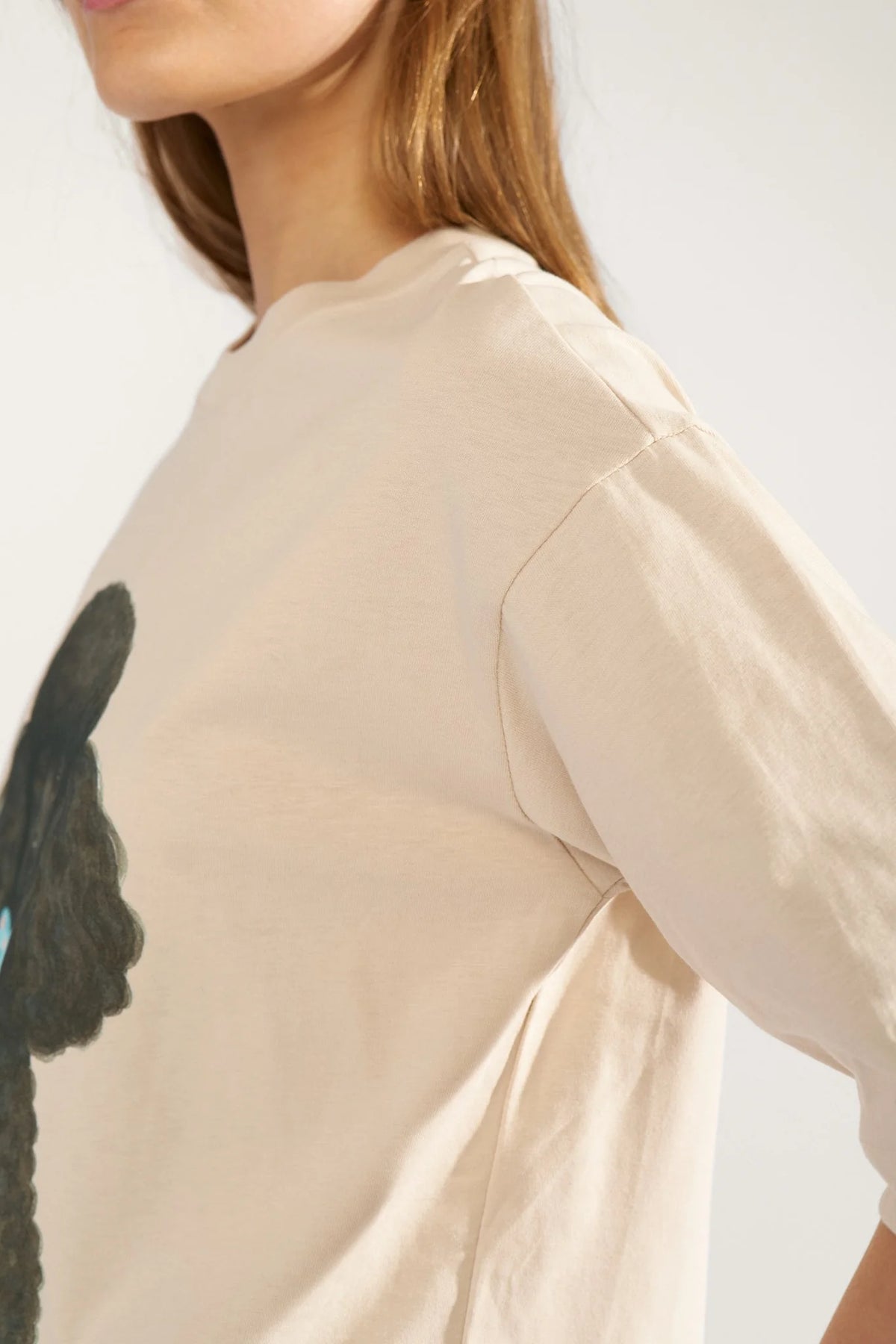 Camiseta Nümph Nutova Oversize Gray Morn