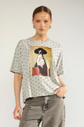 Camiseta Nümph Nurossa Oversize Light grey melange
