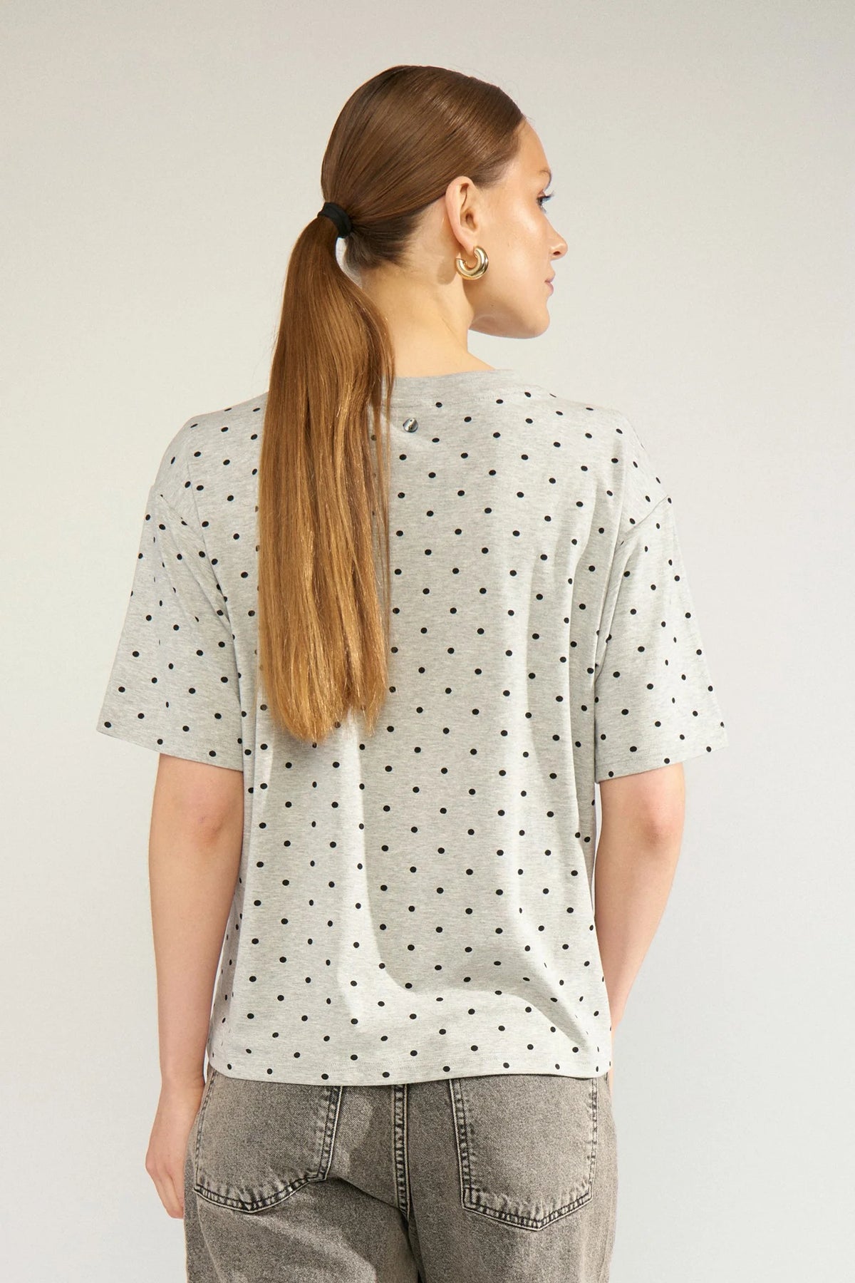 Camiseta Nümph Nurossa Oversize Light grey melange