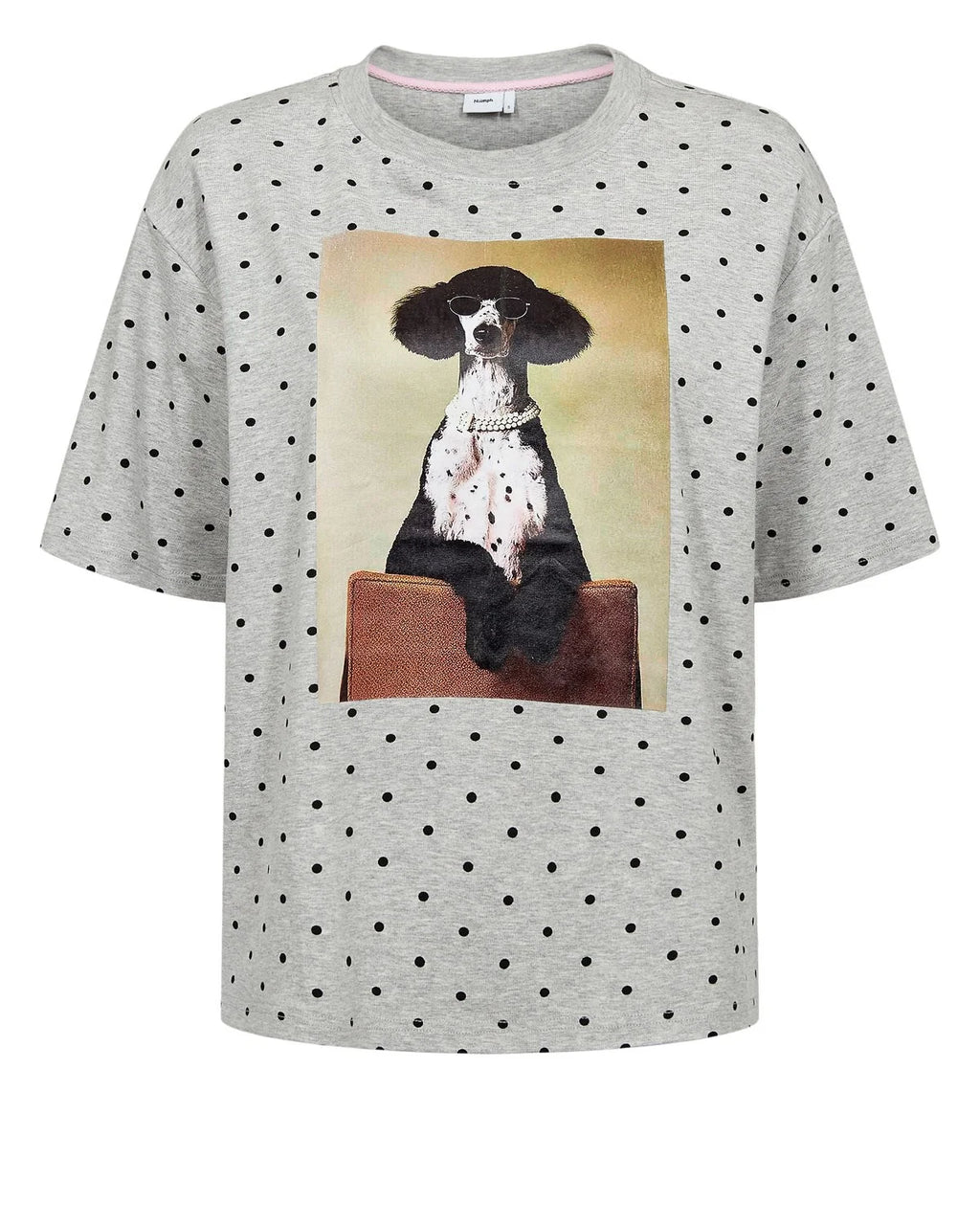 Camiseta Nümph Nurossa Oversize Light grey melange