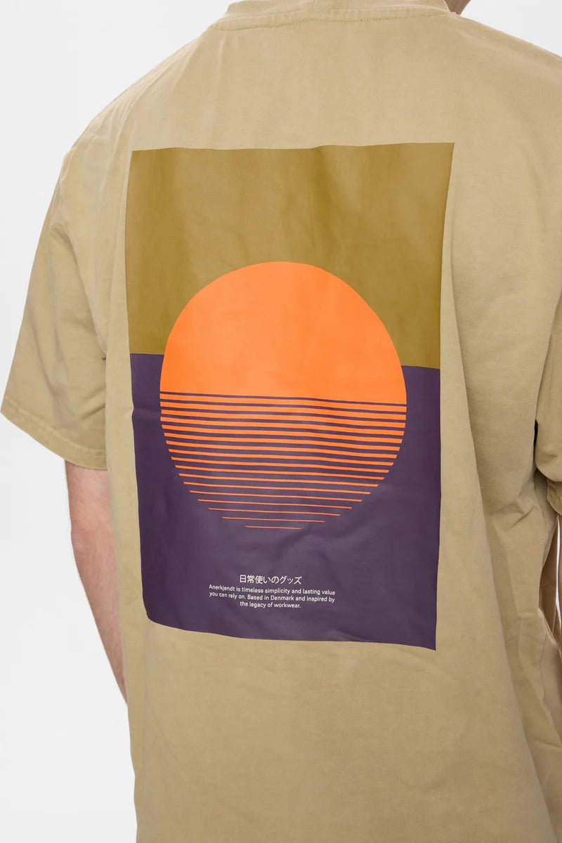 Camiseta Anerkjendt Akvillads Sun Print SS Tee Incense