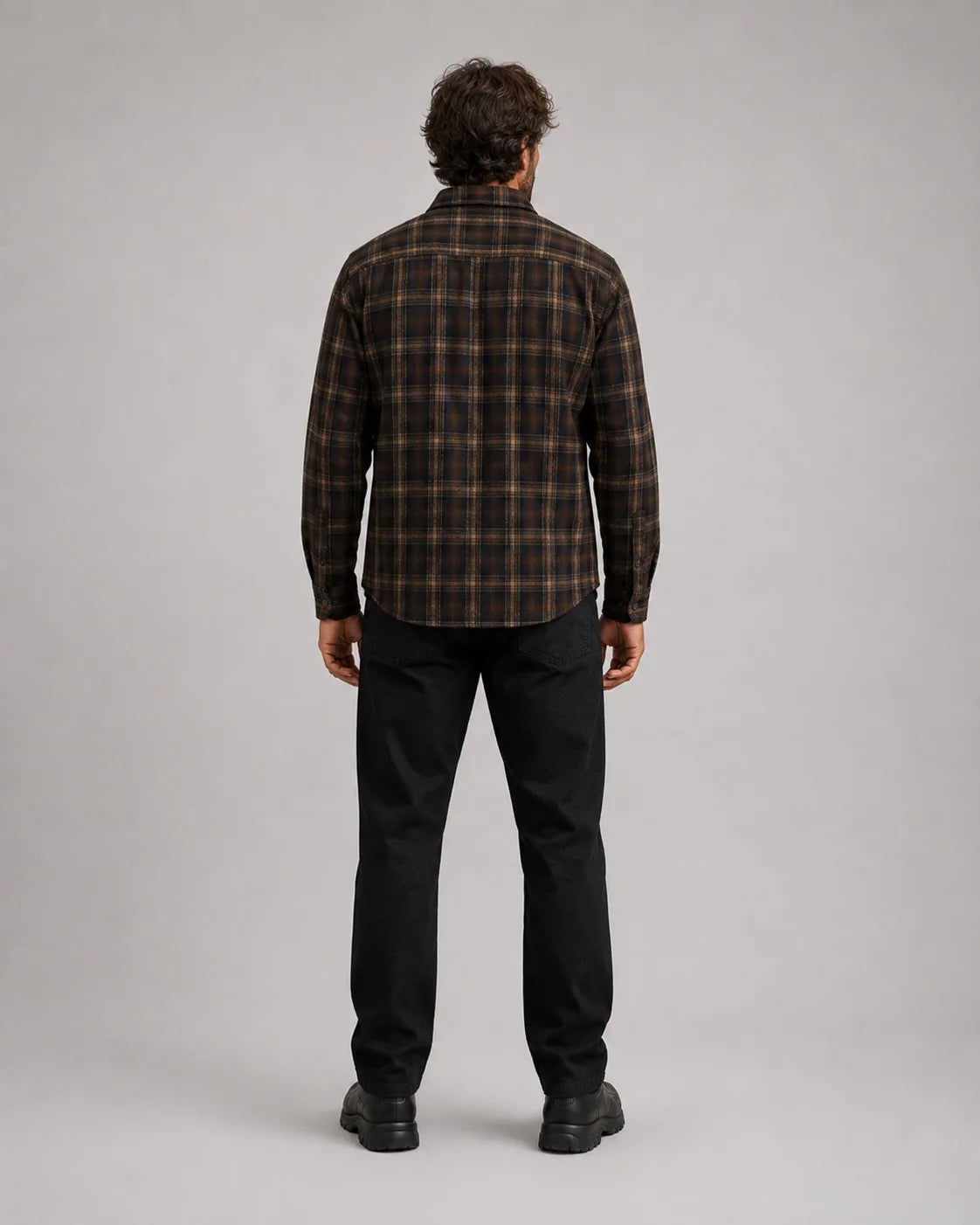 Sobrecamisa Fat Moose New Adrian Cotton Check Black Ecru