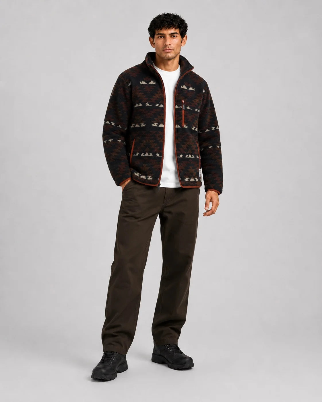 Chaqueta Fat Moose AZ fleece Brown Earth