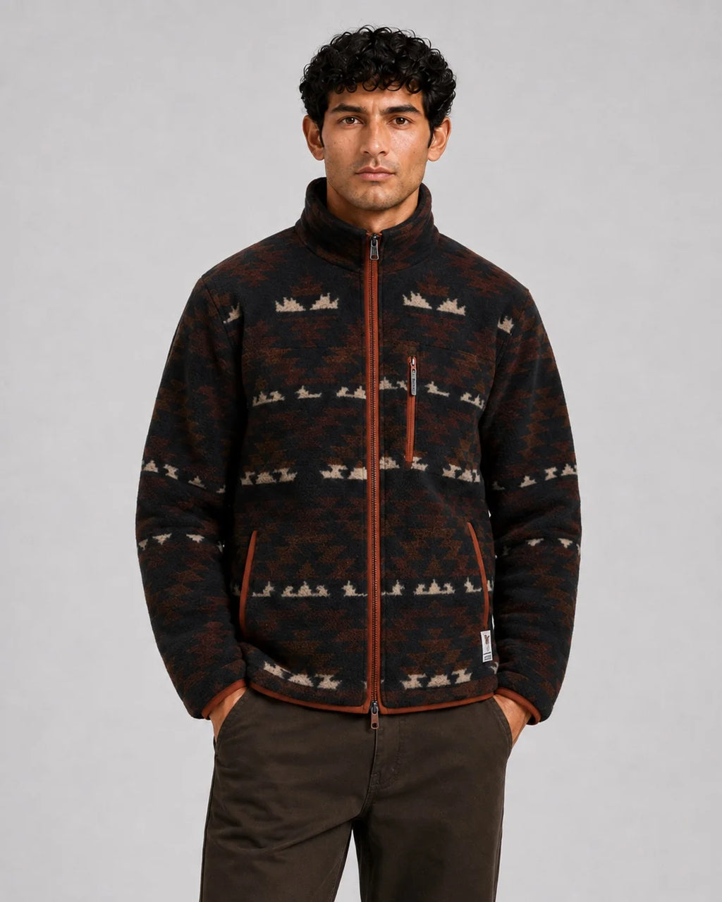 Chaqueta Fat Moose AZ fleece Brown Earth