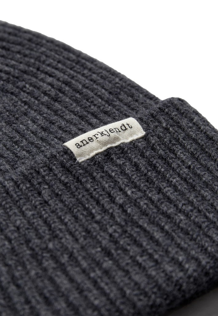 Gorro Anerkjendt Akfelix Merino Dark Grey Melange