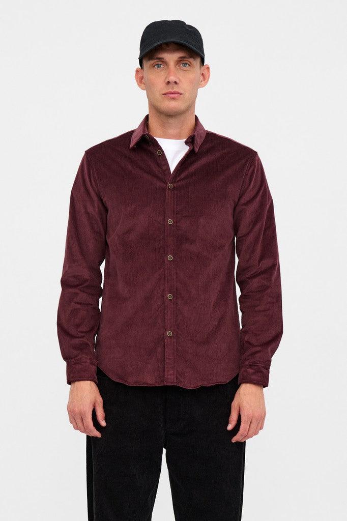 Camisa Anerkjendt Akleif Solid cord Vineyard wine