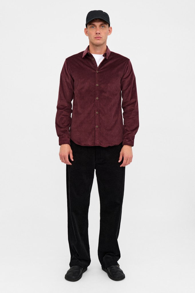 Camisa Anerkjendt Akleif Solid cord Vineyard wine
