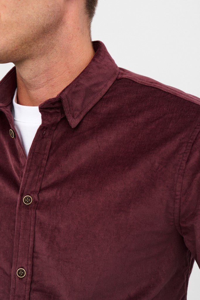 Camisa Anerkjendt Akleif Solid cord Vineyard wine