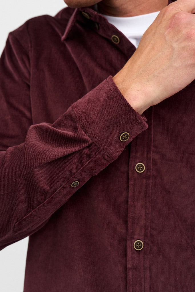 Camisa Anerkjendt Akleif Solid cord Vineyard wine