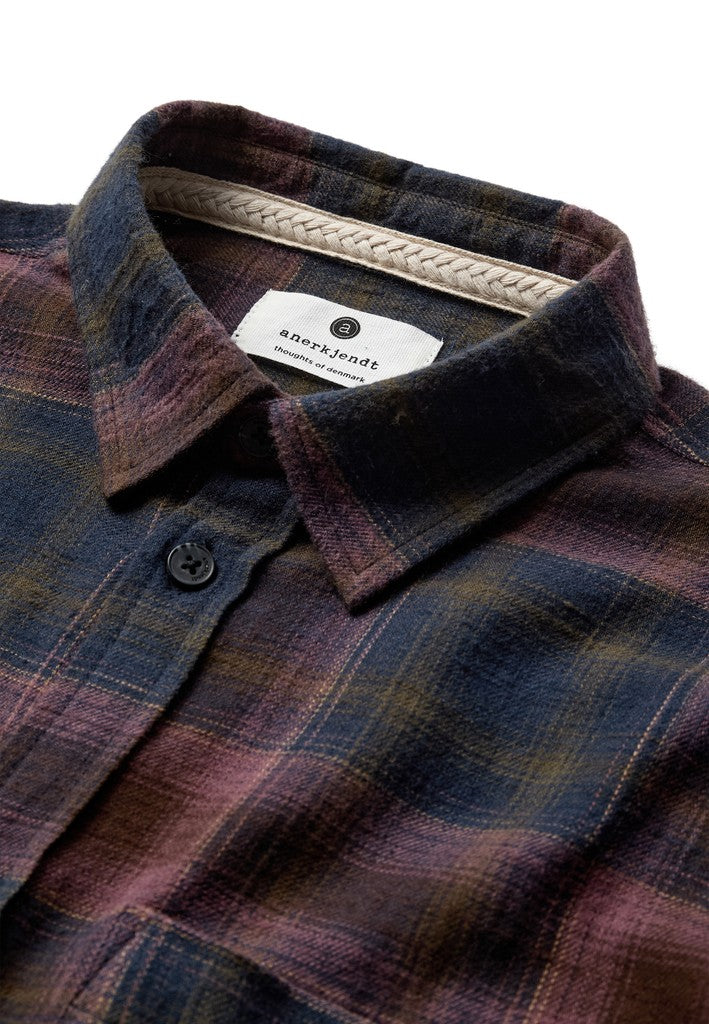 Camisa Anerkjendt Akleif Flannel Vineyard Wine