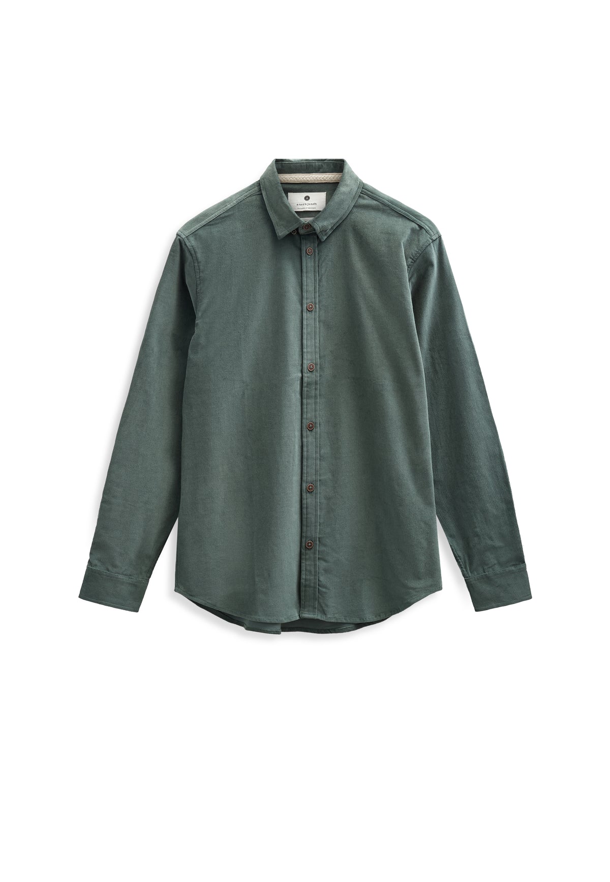 Camisa Anerkjendt Akleif Solid cord Hunter green