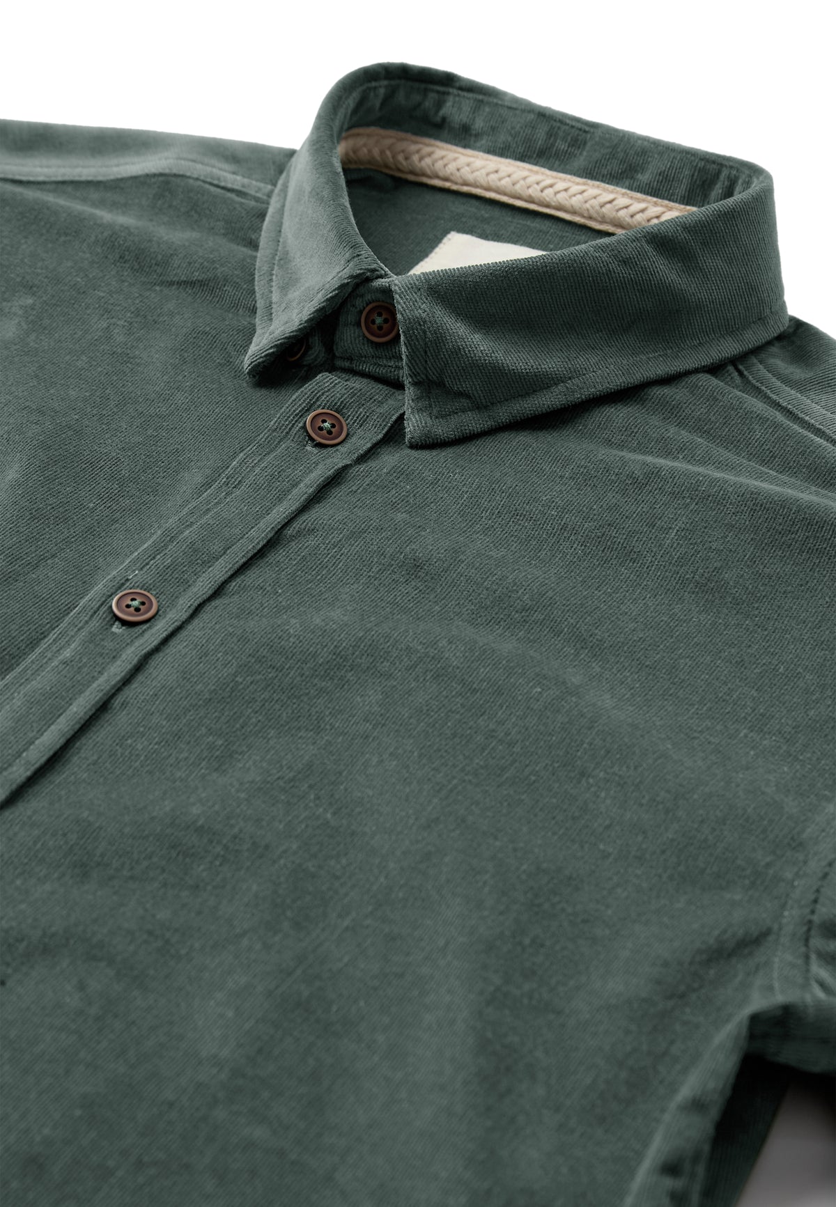 Camisa Anerkjendt Akleif Solid cord Hunter green