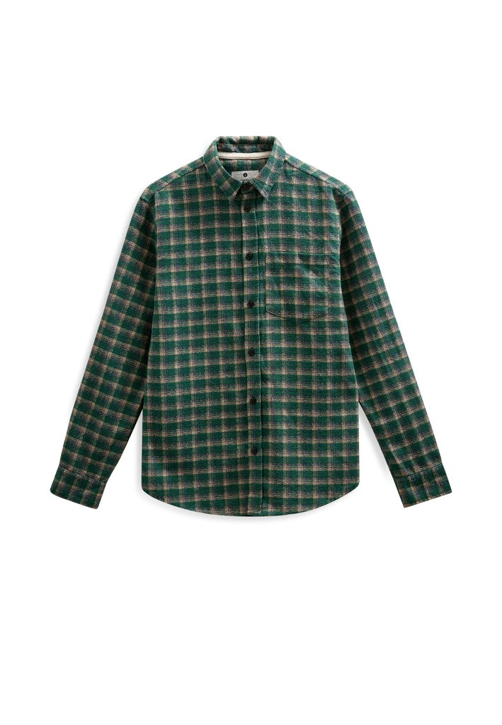 Camisa Anerkjendt Akleif Check Hunter Green