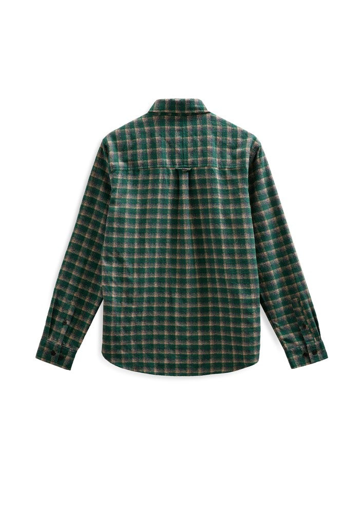 Camisa Anerkjendt Akleif Check Hunter Green