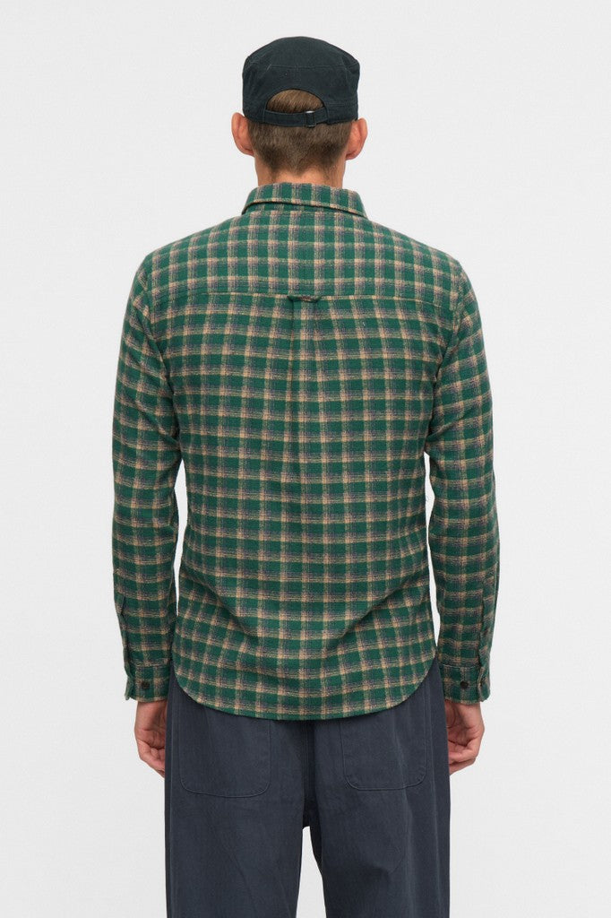 Camisa Anerkjendt Akleif Check Hunter Green