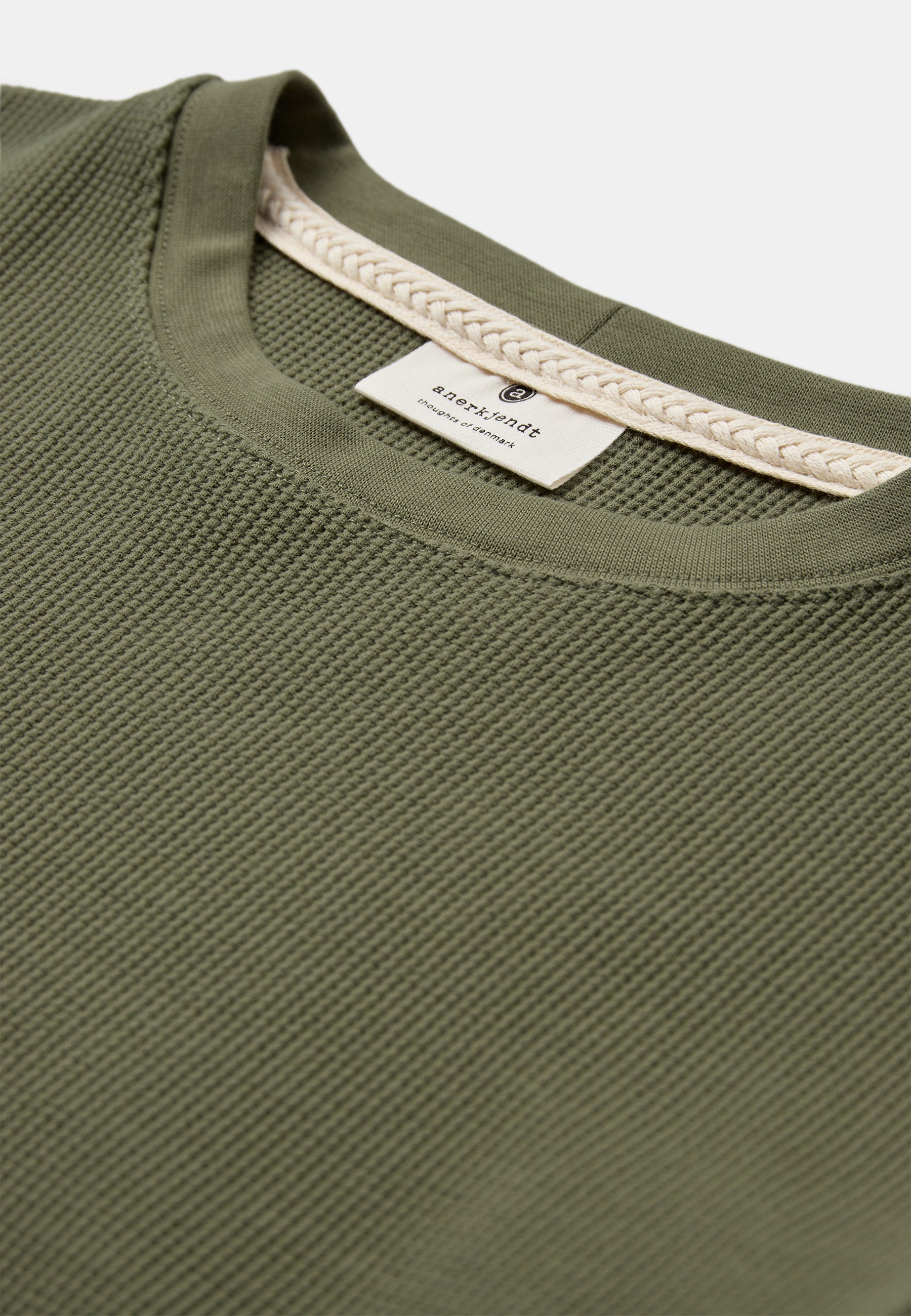 Camiseta Anerkjendt Akkikki Waffle Tee Verde