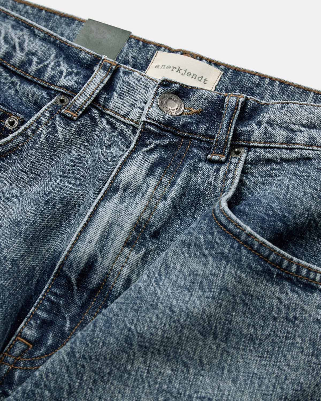 Pantalones Anerkjendt Akjustin Jeans Medium blue Marbel