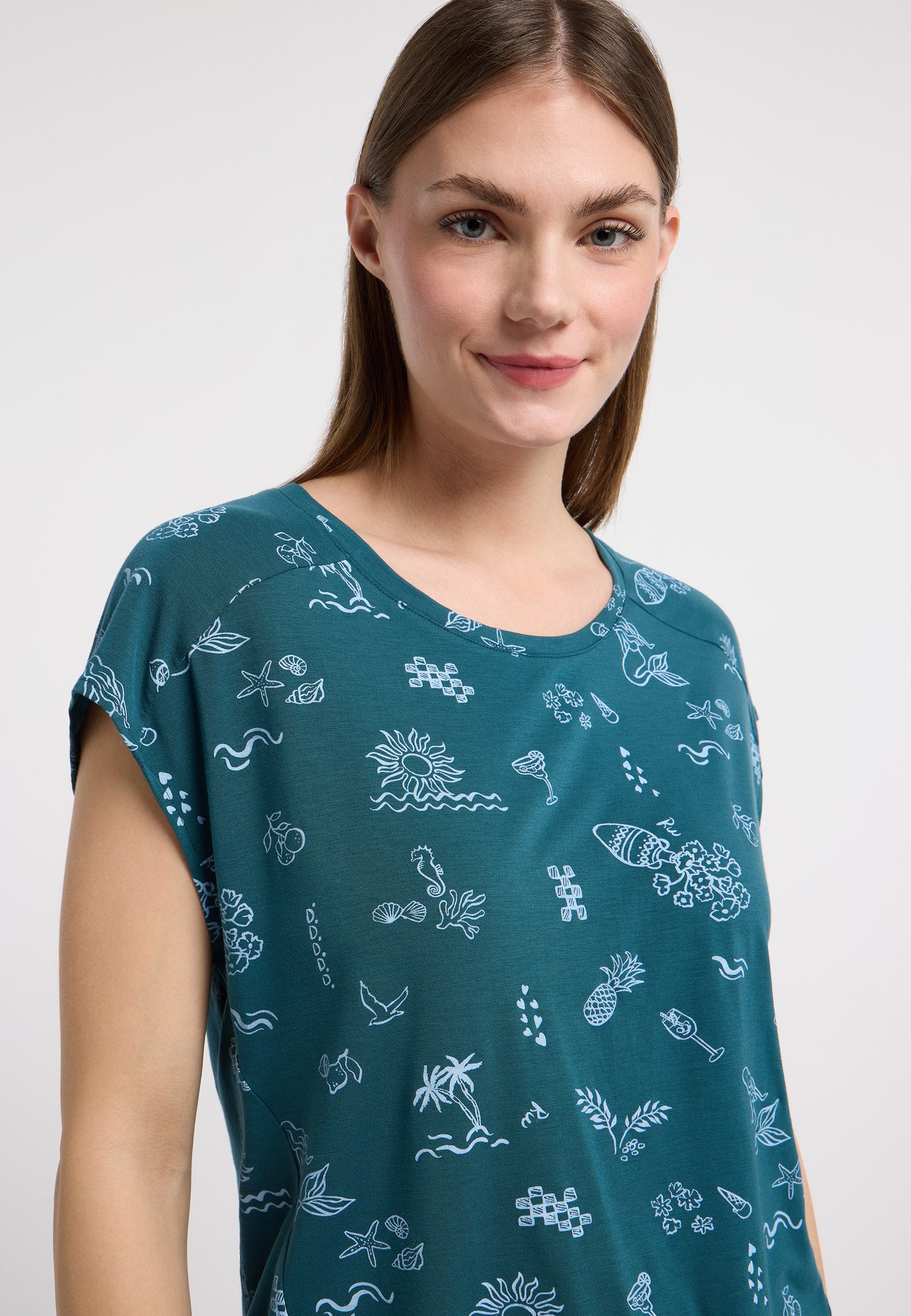 Camiseta Ragwear Grateen print Ocean green