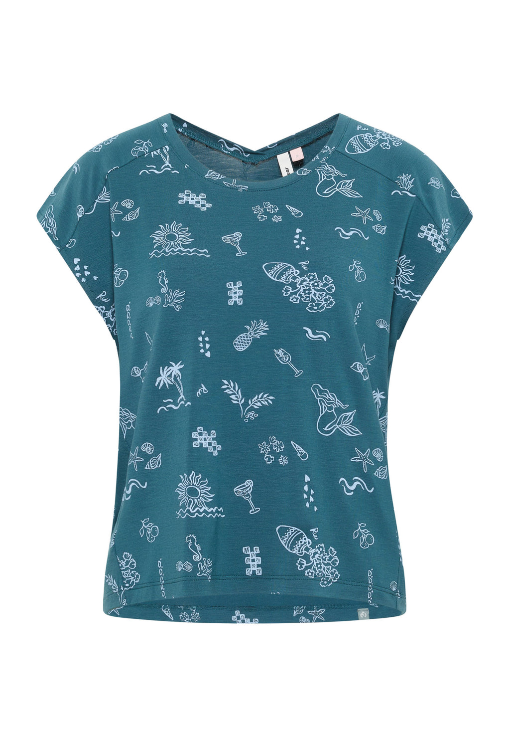Camiseta Ragwear Grateen print Ocean green