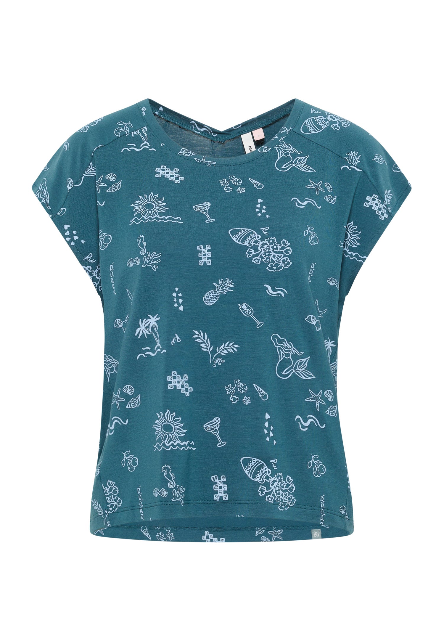 Camiseta Ragwear Grateen print Ocean green